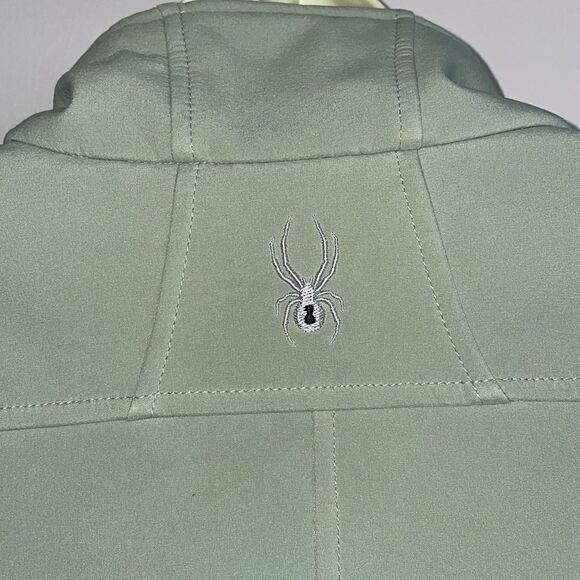 Spyder mint green light zip up front fleece lined coat - Picture 10 of 16